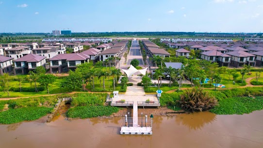17 tỷ Sở Hữu 324m Biệt Thự View Sông Xây 1 trệt 1 lầu, Sổ Đỏ Lâu Dài Water Point Long An - Ảnh 1